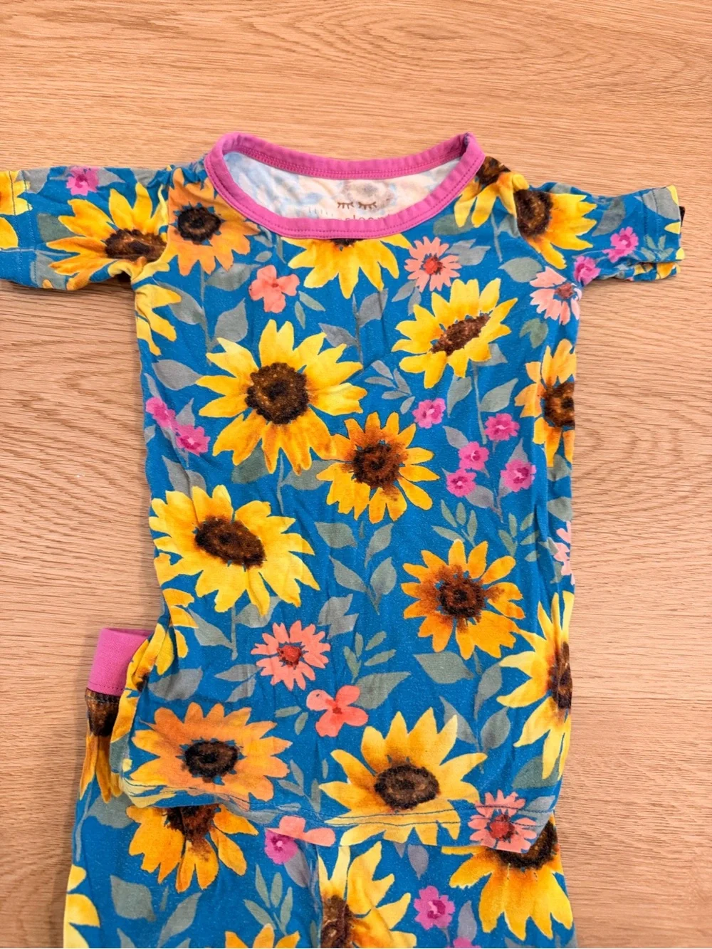 Little Sleepies Blue Sunflower two-piece Pajamas